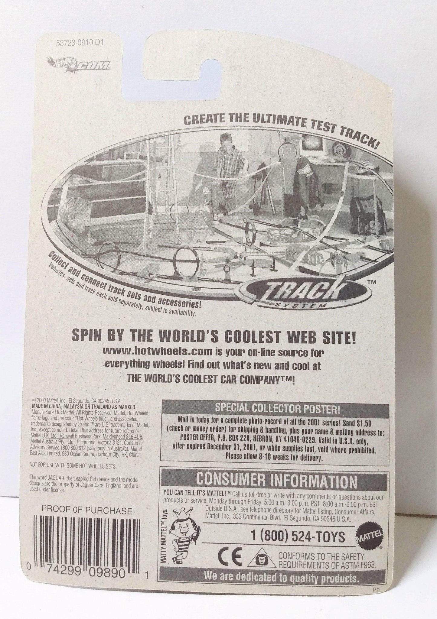 Hot Wheels 2001 Collector #184 Jaguar D-Type Race Car sp5 - TulipStuff