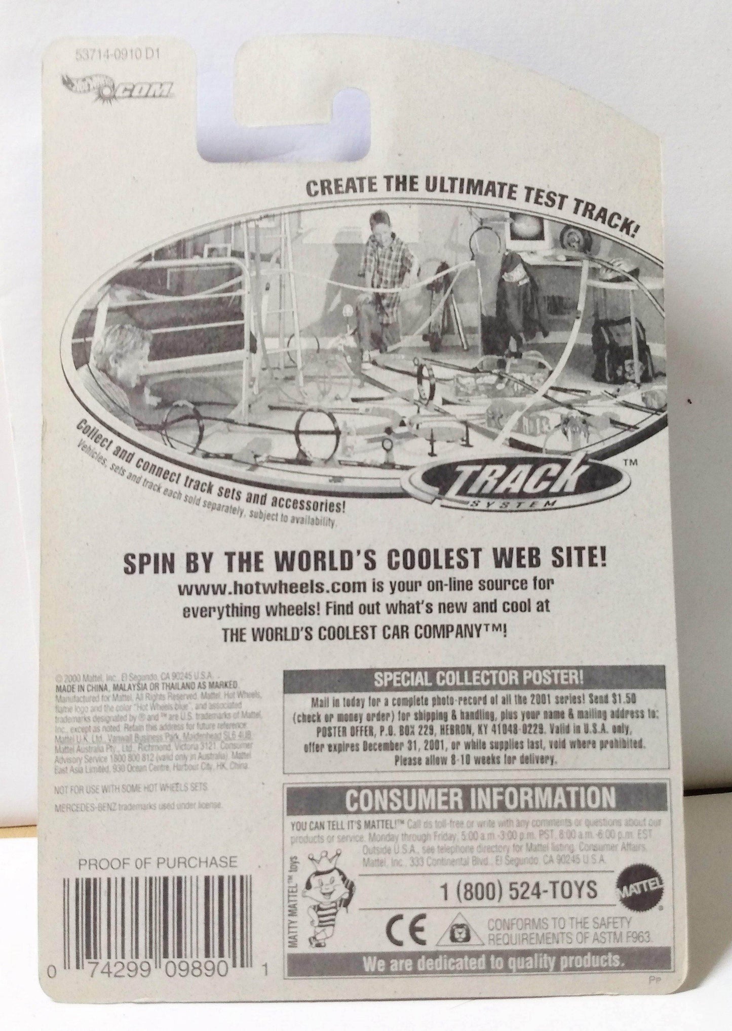 Hot Wheels 2001 Collector #171 Mercedes C-Class Diecast Luxury Car - TulipStuff