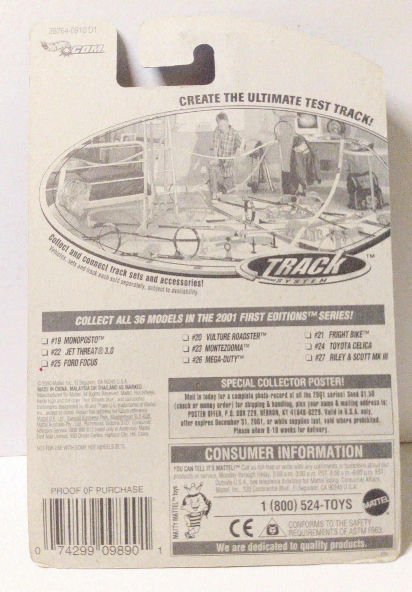 Hot Wheels 2001 First Editions Monoposto Collector #031 - TulipStuff