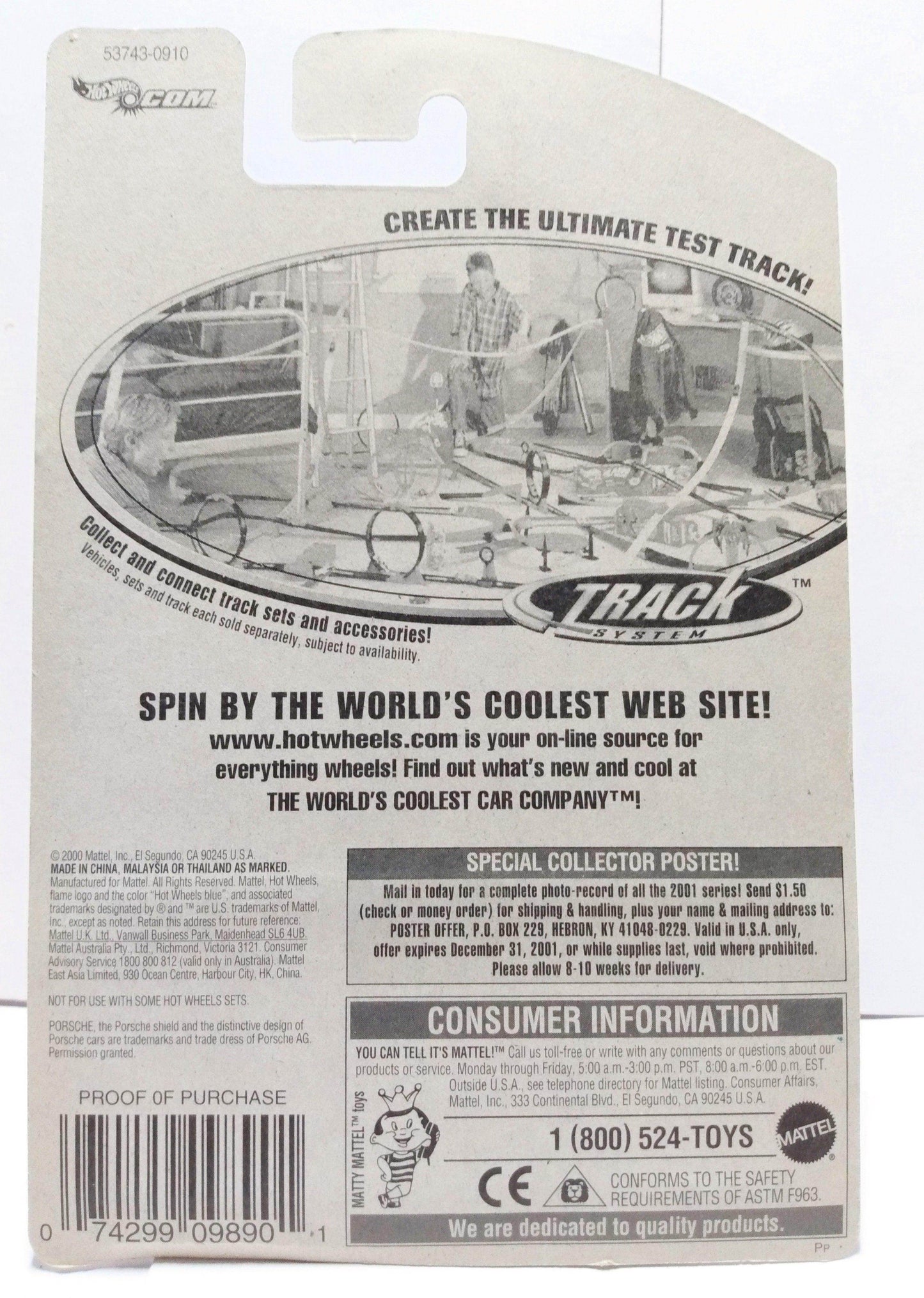 Hot Wheels 2001 Collector #214 Porsche 911 GT3 Cup Sports Car - TulipStuff