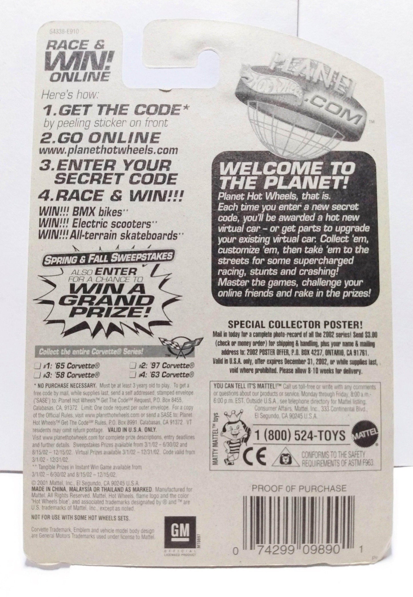 Hot Wheels Corvette Series 2002 Collector #068 '97 Chevrolet Corvette - TulipStuff