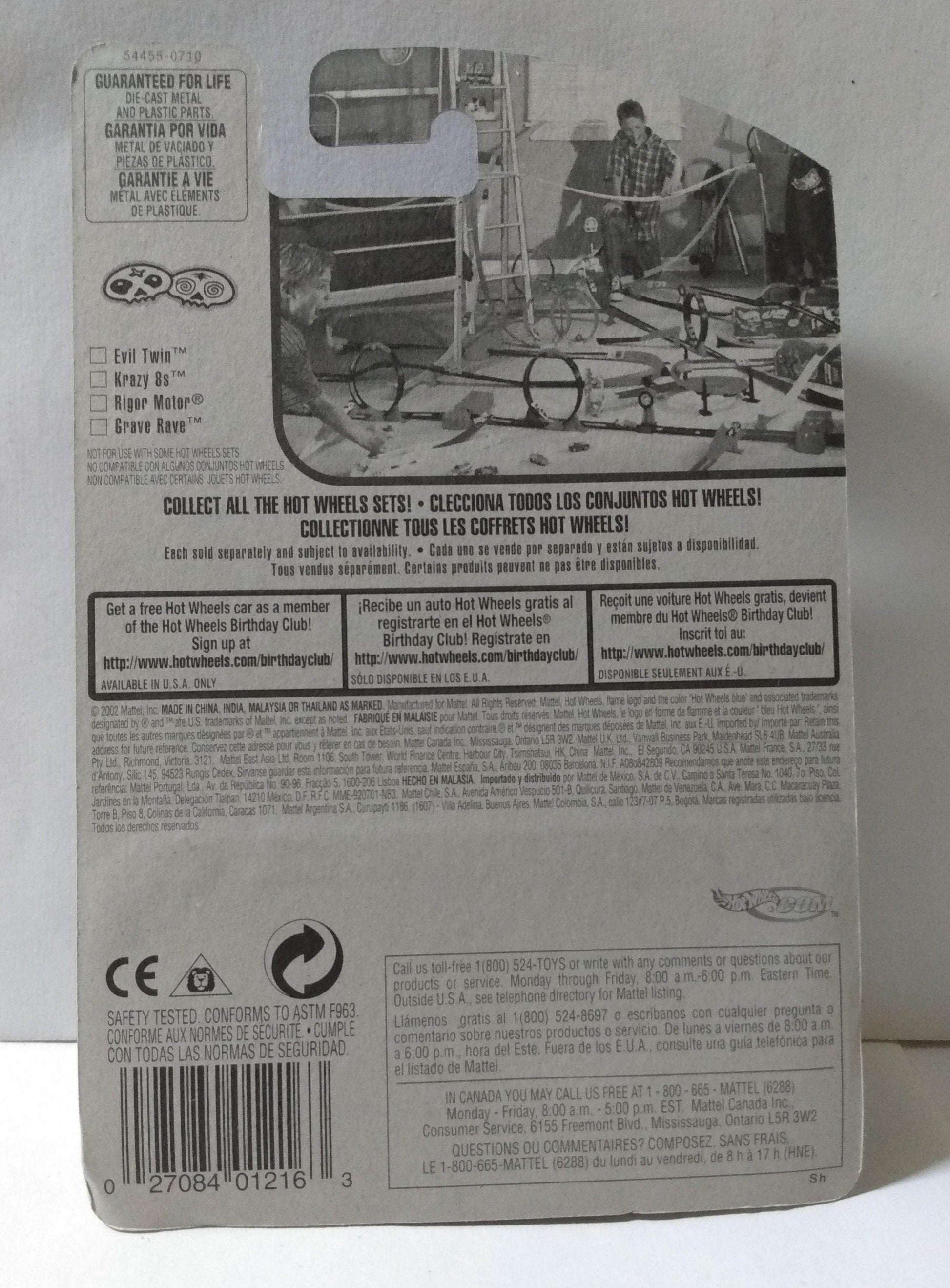 Hot Wheels Grave Rave Series Krazy 8s 2002 Collector #100 - TulipStuff