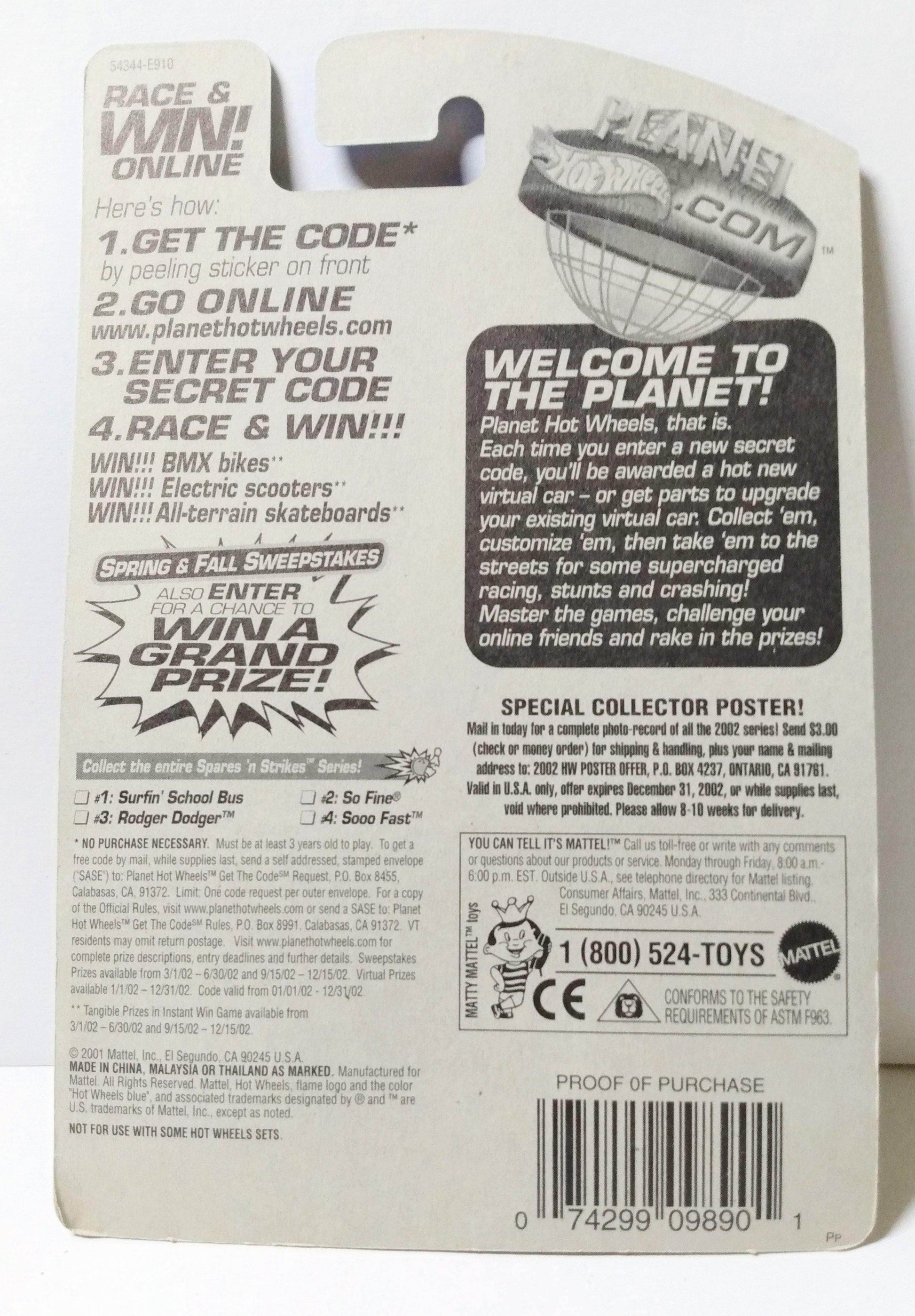 Hot Wheels Spares 'N Strikes Series Sooo Fast 2002 #062 - TulipStuff