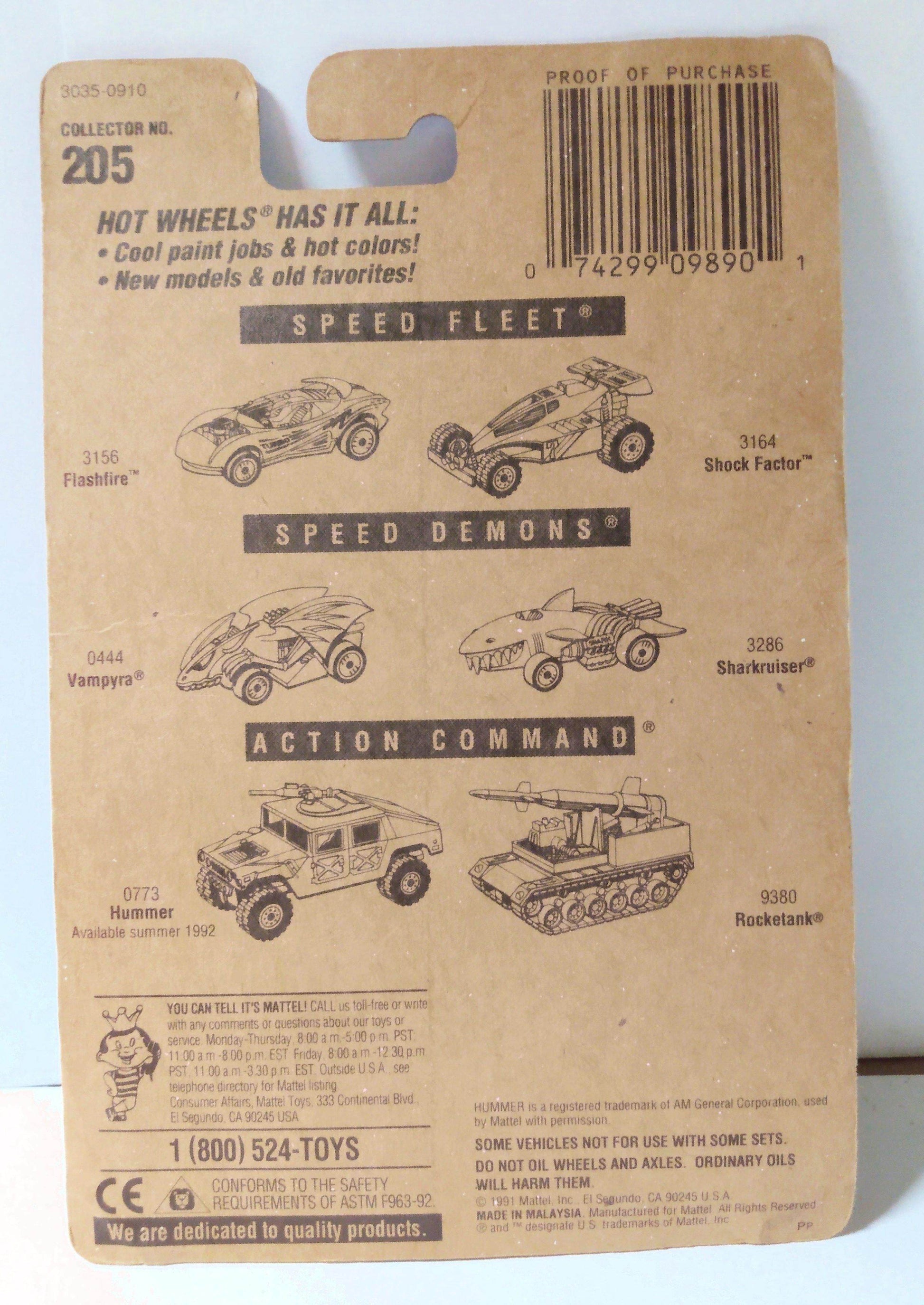 Hot Wheels Collector #205 Treadator Futuristic Tank 1995 - TulipStuff