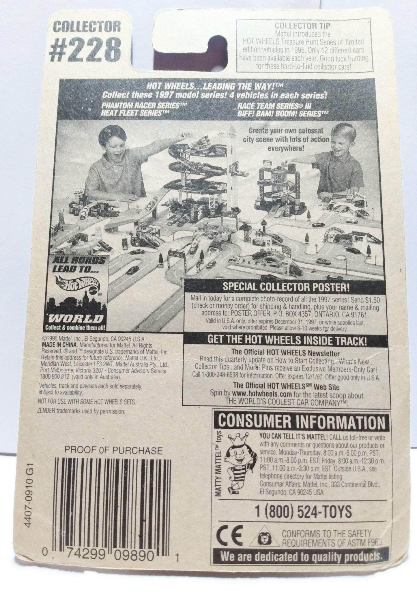 Hot Wheels Collector #228 Zender Fact 4 Sports Car 5sp 1996 - TulipStuff