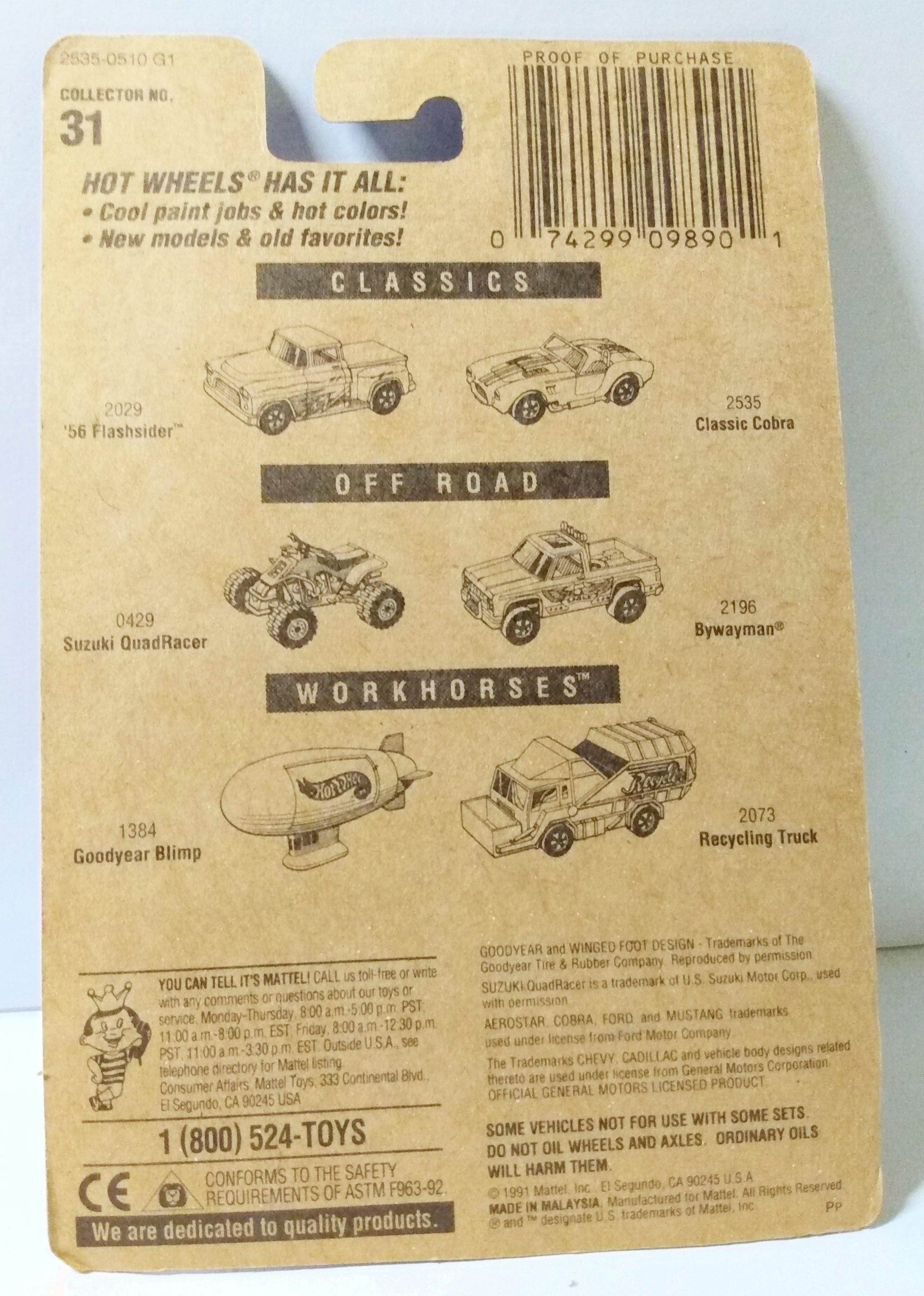 Hot Wheels Collector #31 Classic Cobra Shelby 1995 7sp - TulipStuff