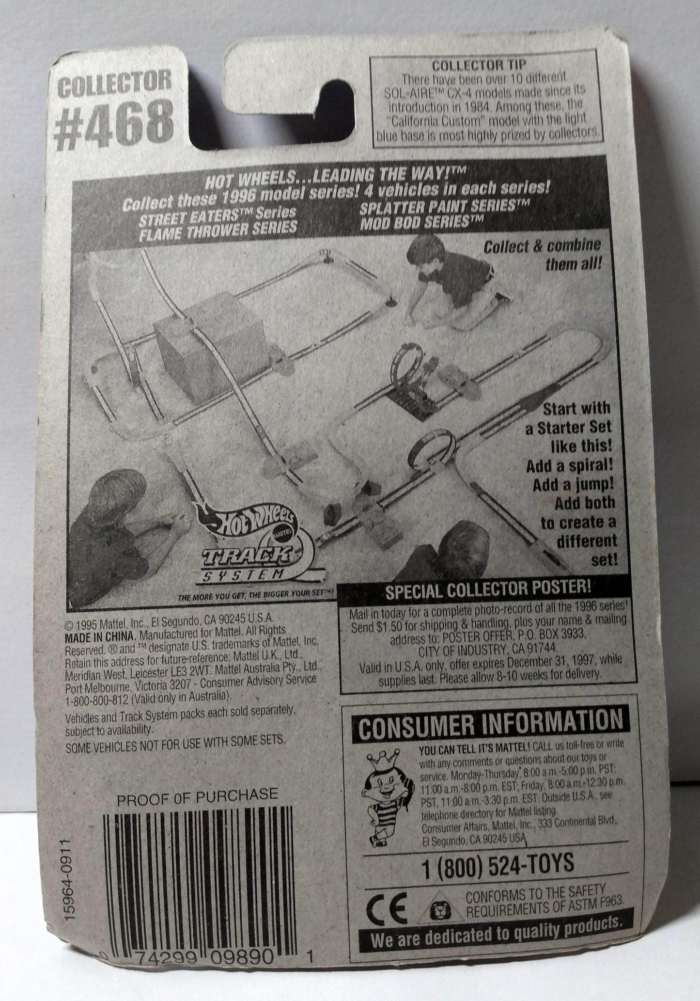 Hot Wheels Collector #468 GT Racer Diecast Racing Car 1996 - TulipStuff