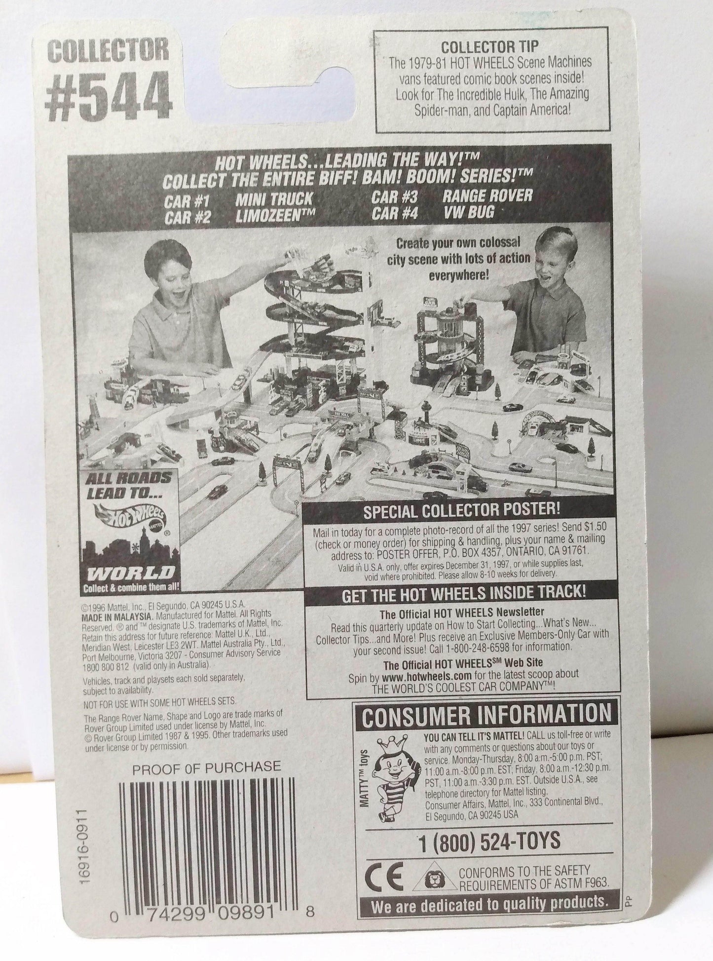 Hot Wheels Collector #544 Biff Bam Boom Series Range Rover 1997 - TulipStuff