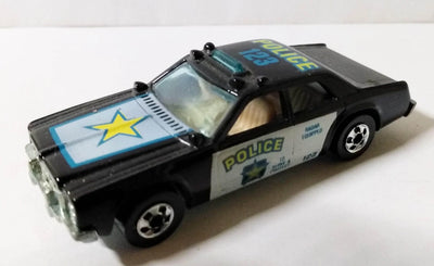 Hot Wheels 9526 Sheriff Patrol Police Car 1990 Black #59 - TulipStuff