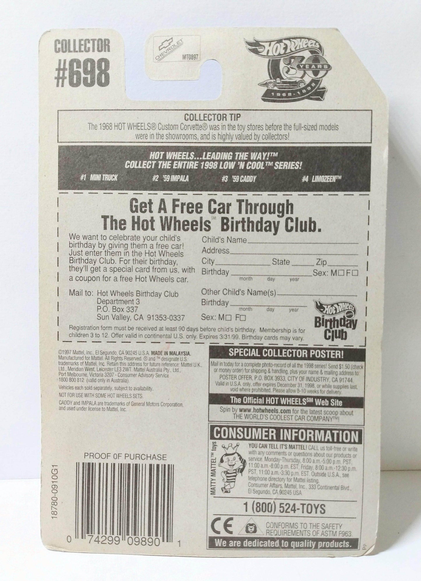 Hot Wheels Low 'N Cool Series '59 Impala Collector #698 - TulipStuff