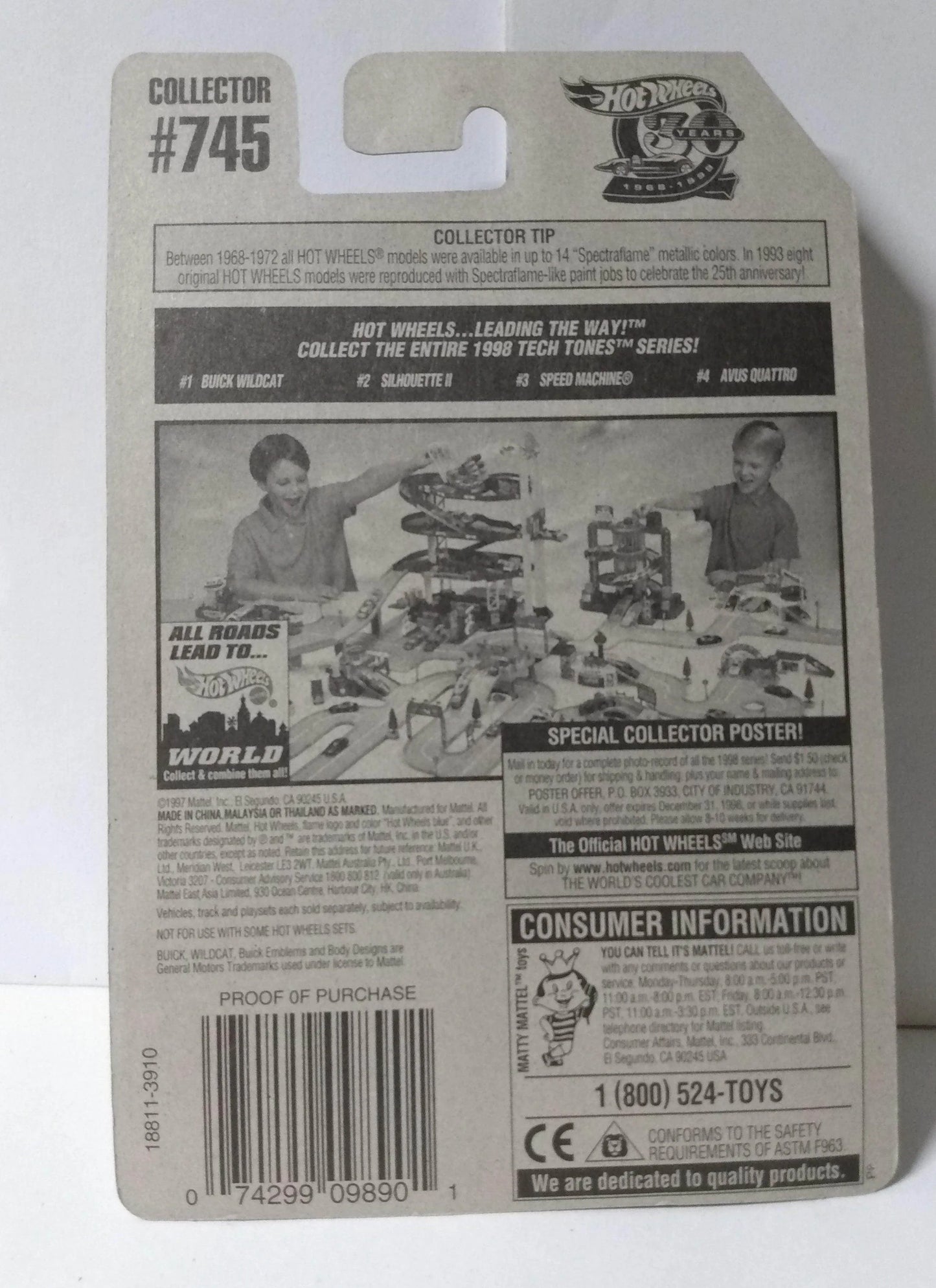 Hot Wheels Tech Tones Buick Wildcat Collector #745 1998 - TulipStuff