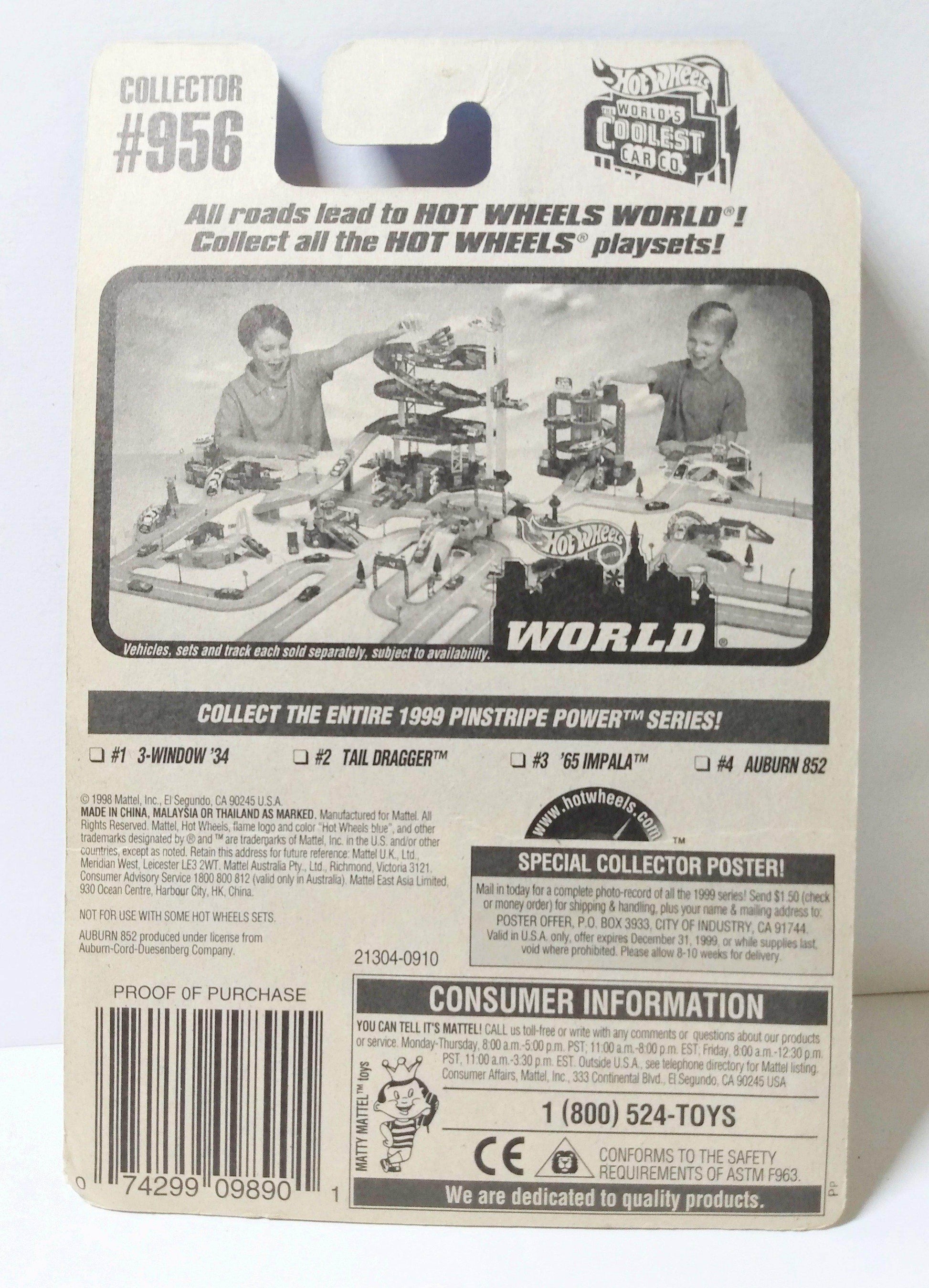 Hot Wheels Pinstripe Power Series Auburn 852 Collector #956 1999 - TulipStuff