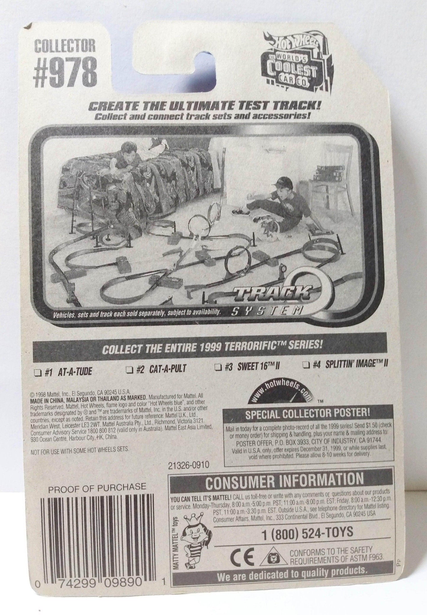 Hot Wheels Terrorific Series Cat-A-Pult Race Car Collector #978 - TulipStuff