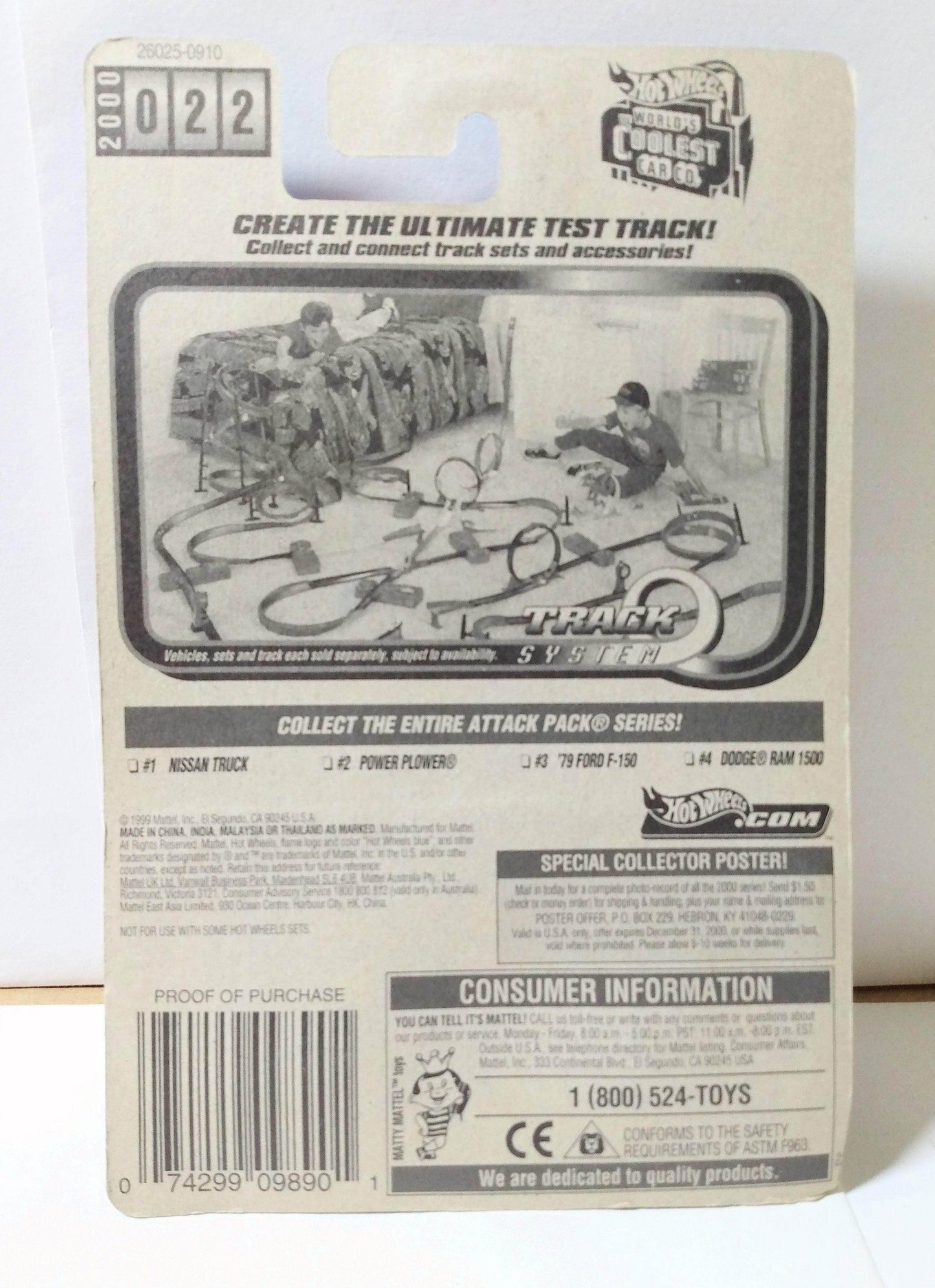 Hot Wheels Attack Pack Power Plower Chevy Pickup 2000 Collector #022 - TulipStuff