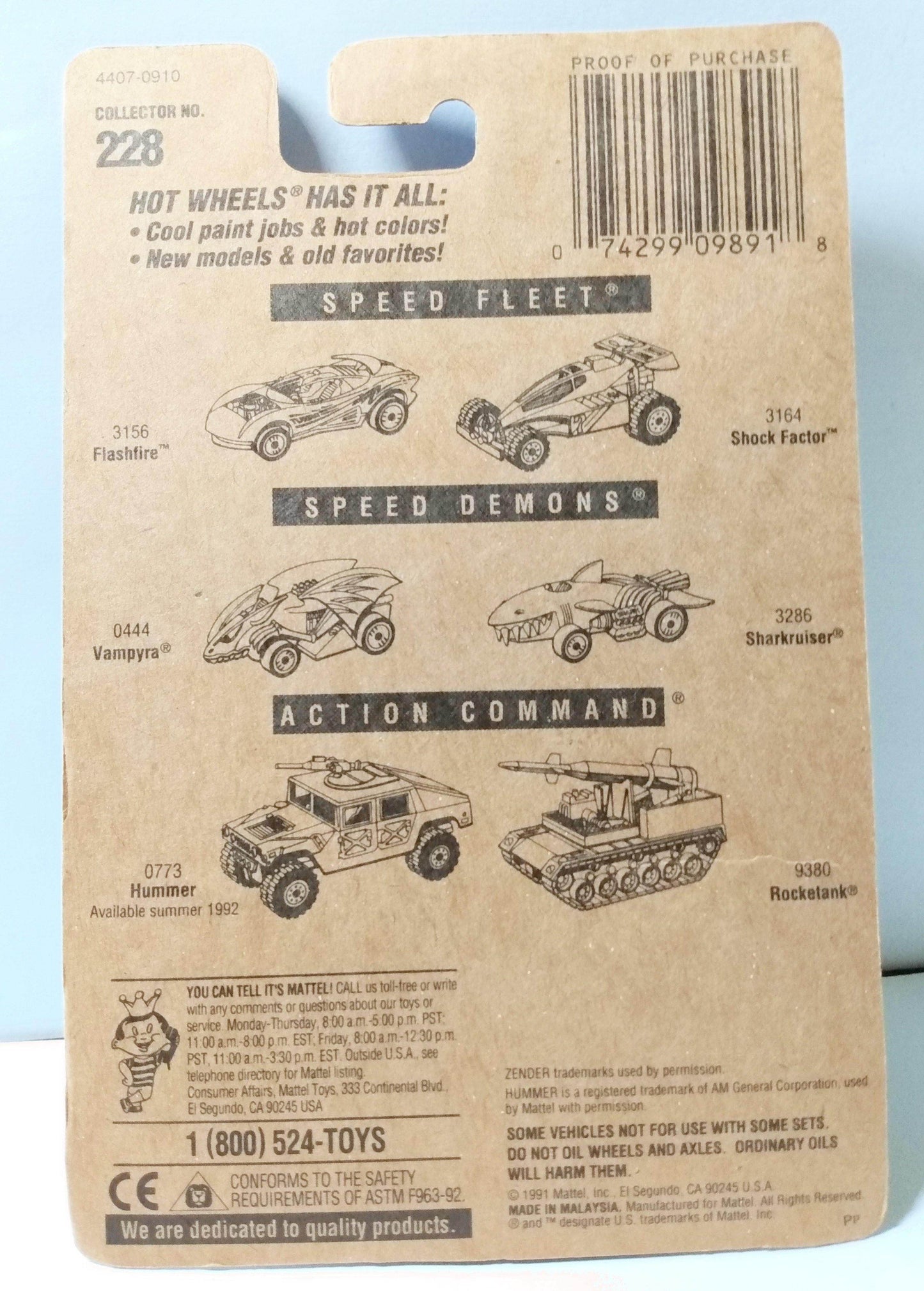 Hot Wheels Collector #228 Zender Fact 4 Sports Car Green uh 1994 - TulipStuff