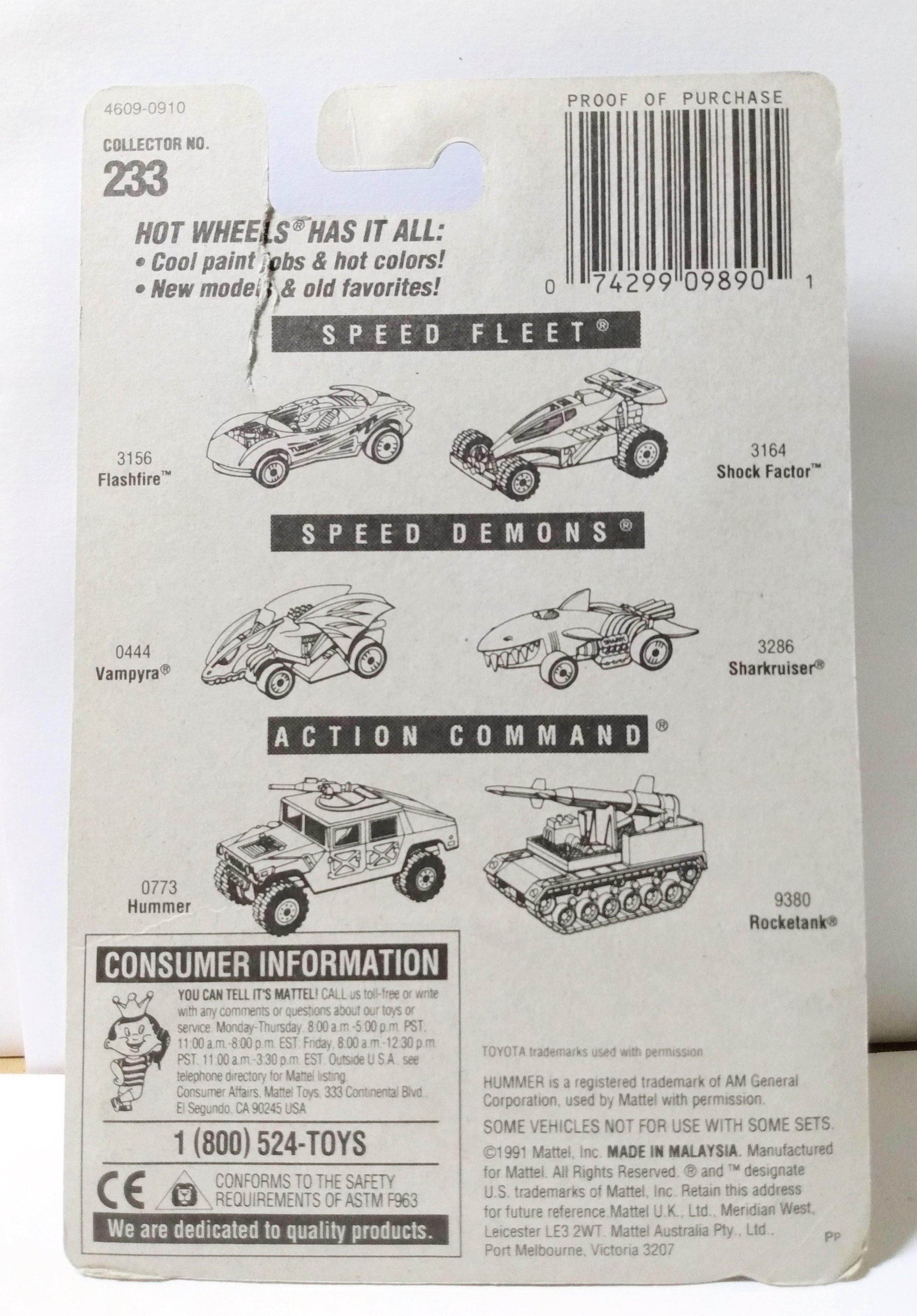 Hot Wheels Collector #233 Toyota MR2 Rally Diecast Sports Car 1997 - TulipStuff