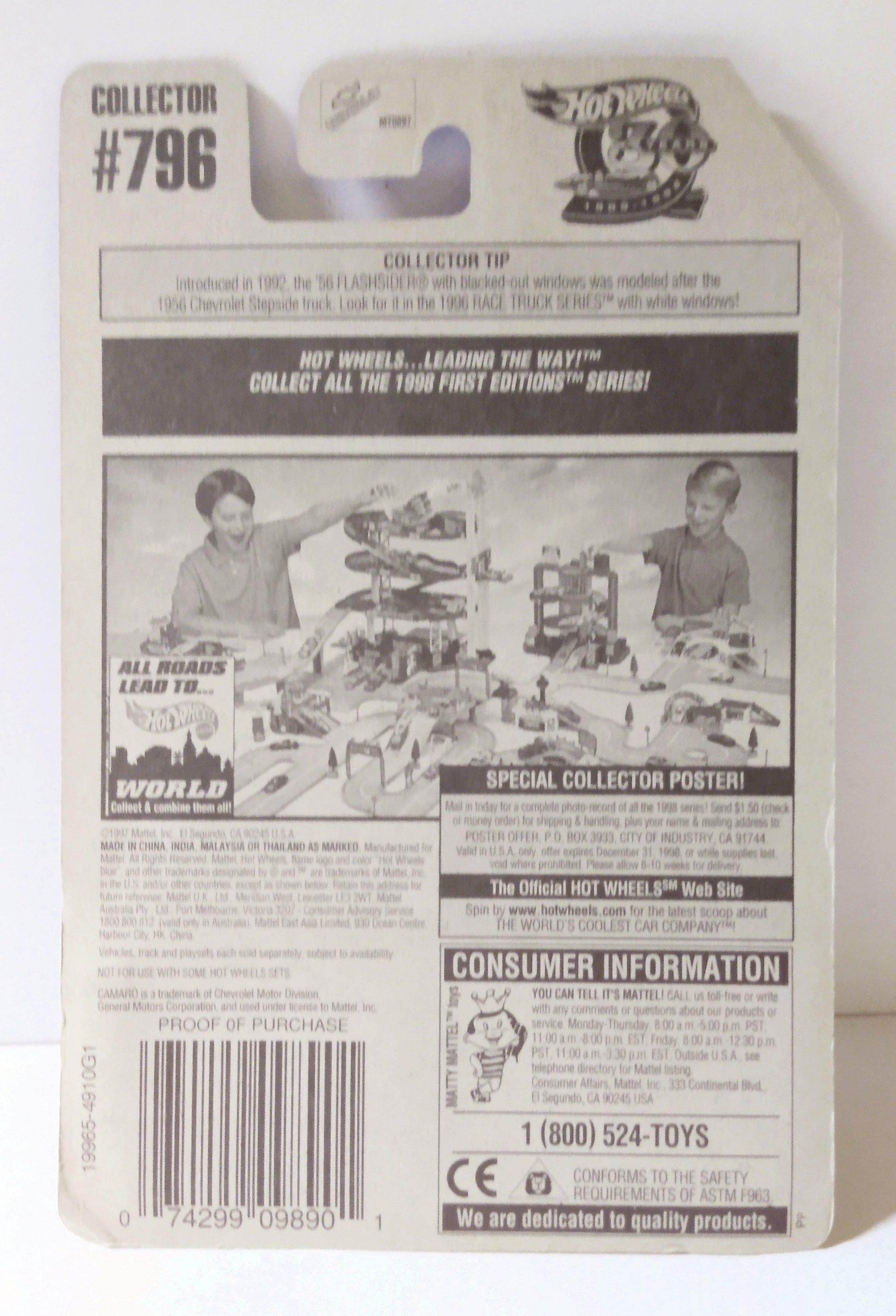 Hot Wheels Collector #796 '95 Chevrolet Camaro Convertible - TulipStuff