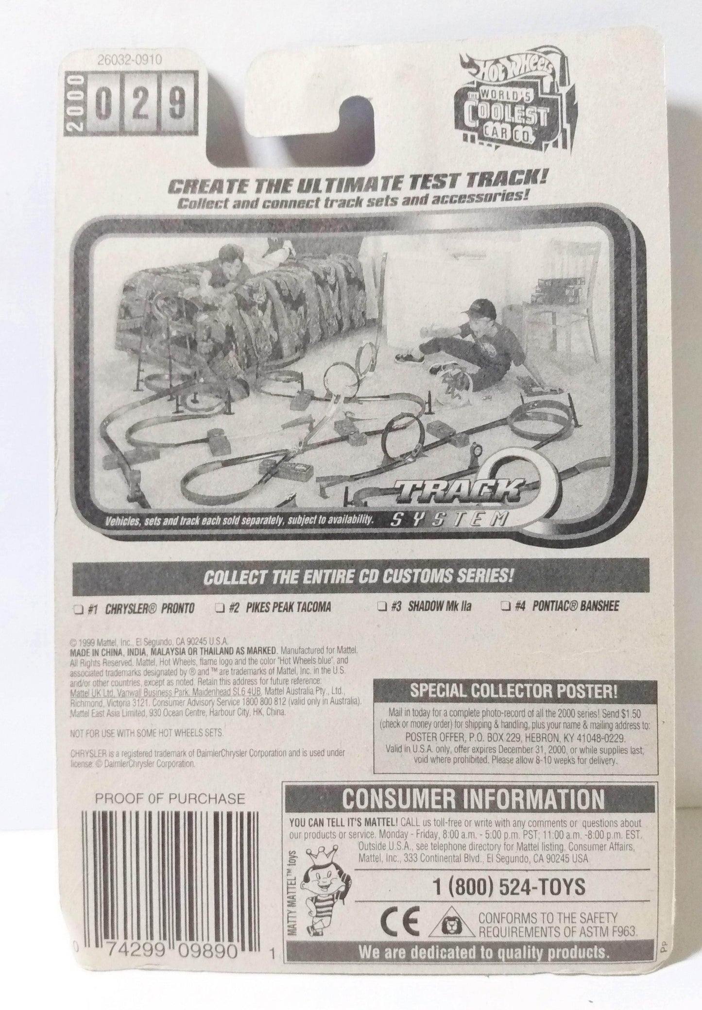 Hot Wheels CD Customs Series Chrysler Pronto 2000 #029 - TulipStuff