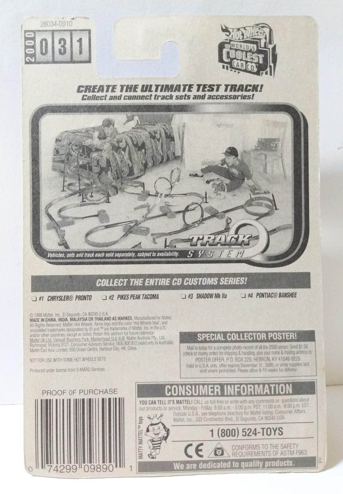 Hot Wheels CD Customs 2000 #031 Shadow Mk IIa Racing Car - TulipStuff