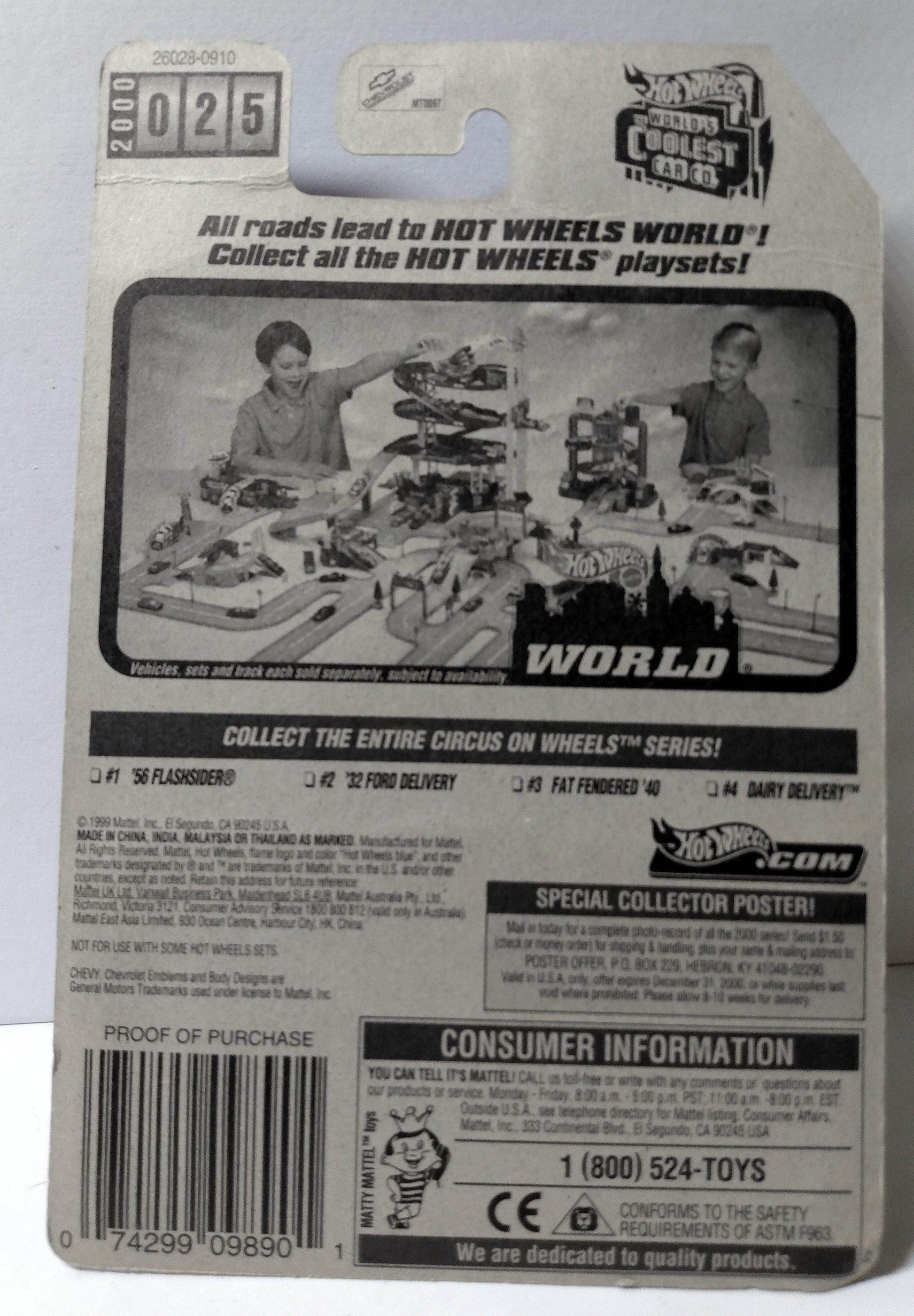 Hot Wheels Circus On Wheels '56 Flashsider Chevy Stepside Pickup Truck - TulipStuff