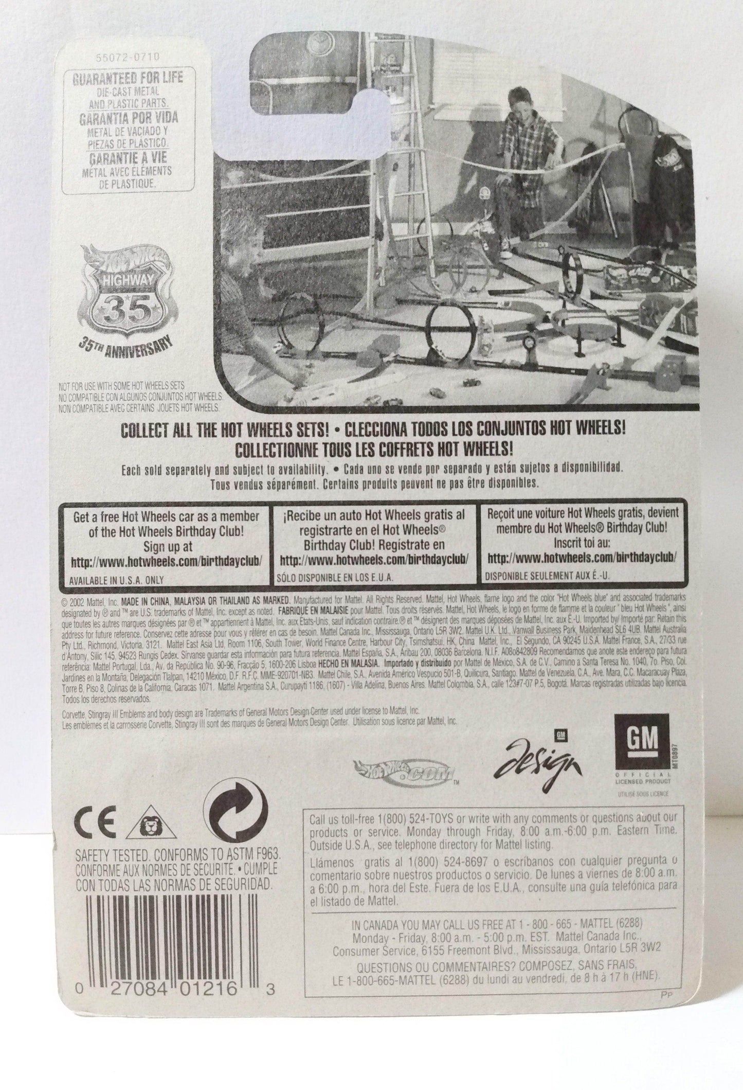 Hot Wheels 2002 Collector #187 Chevrolet Corvette Stingray III - TulipStuff