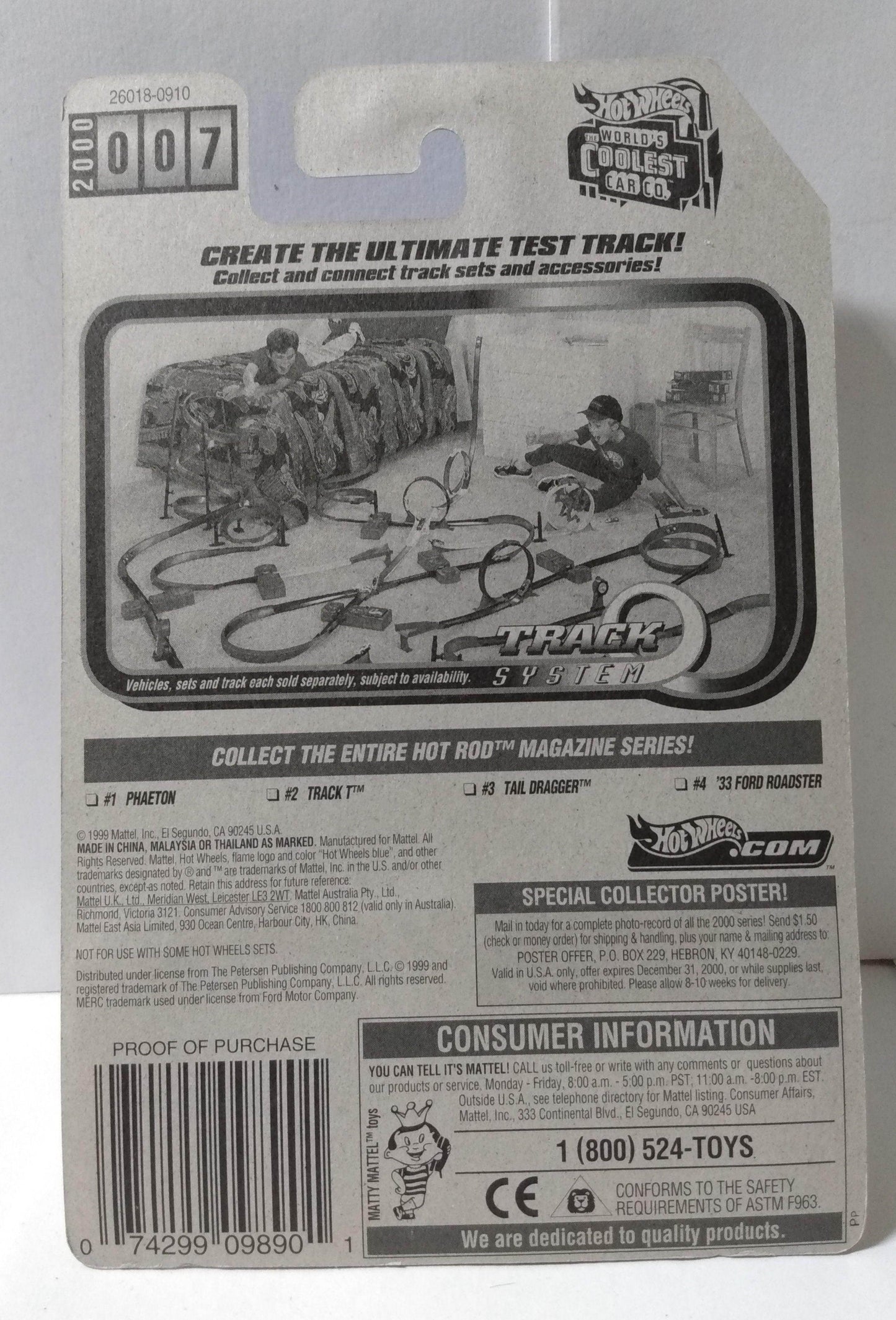 Hot Wheels Hot Rod Magazine 2000 #007 Tail Dragger '41 Ford Coupe - TulipStuff