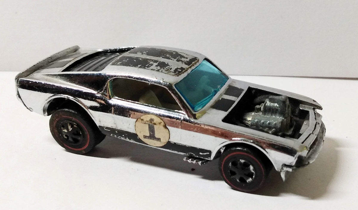 Hot Wheels Redline Club Car Chrome Ford Mustang Boss Hoss 302 1970