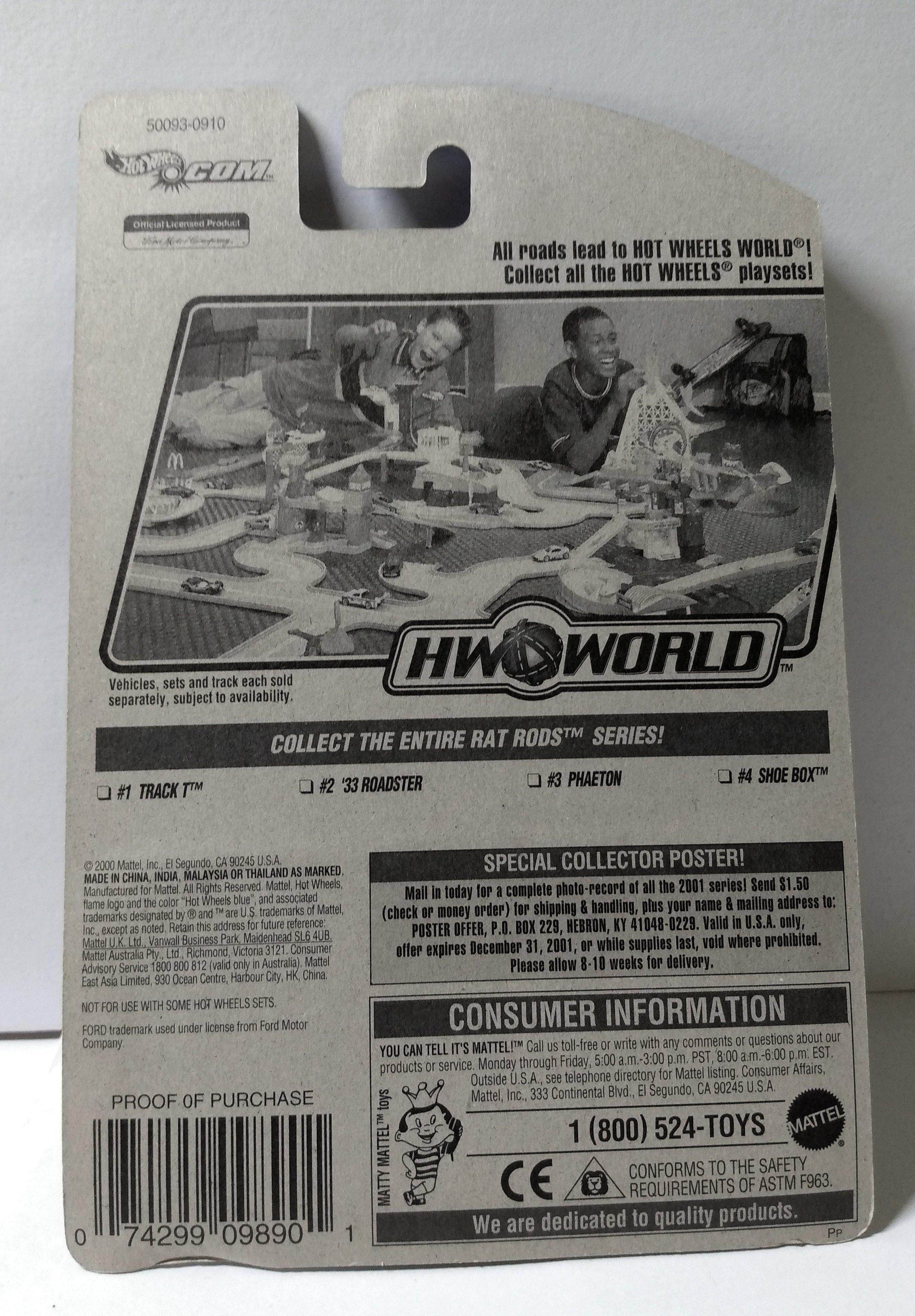 Hot Wheels Rat Rods '33 Ford Roadster Convertible Collector 2001 #058 - TulipStuff