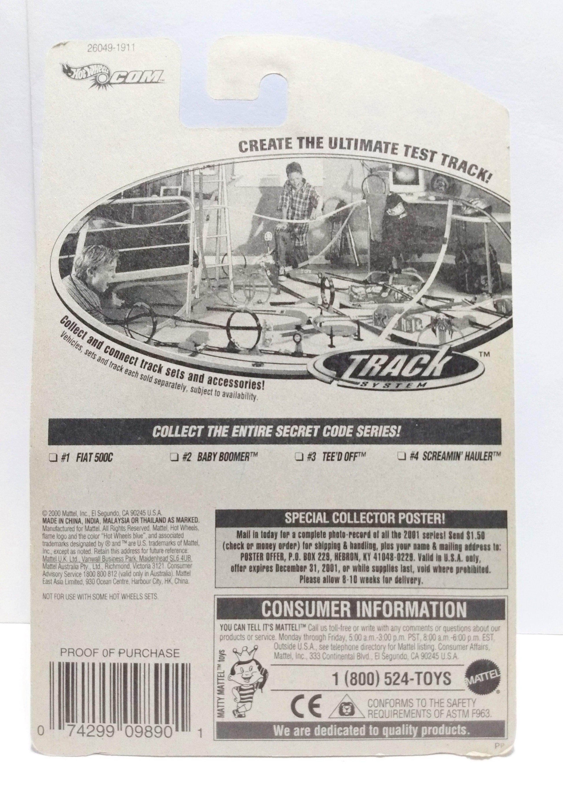 Hot Wheels Secret Code Baby Boomer 2000 Collector #046 - TulipStuff