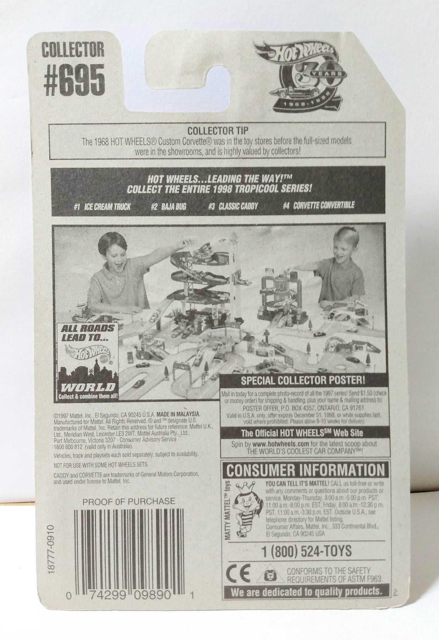 Hot Wheels Tropicool Collector #695 '35 Classic Caddy Cadillac 1998 - TulipStuff