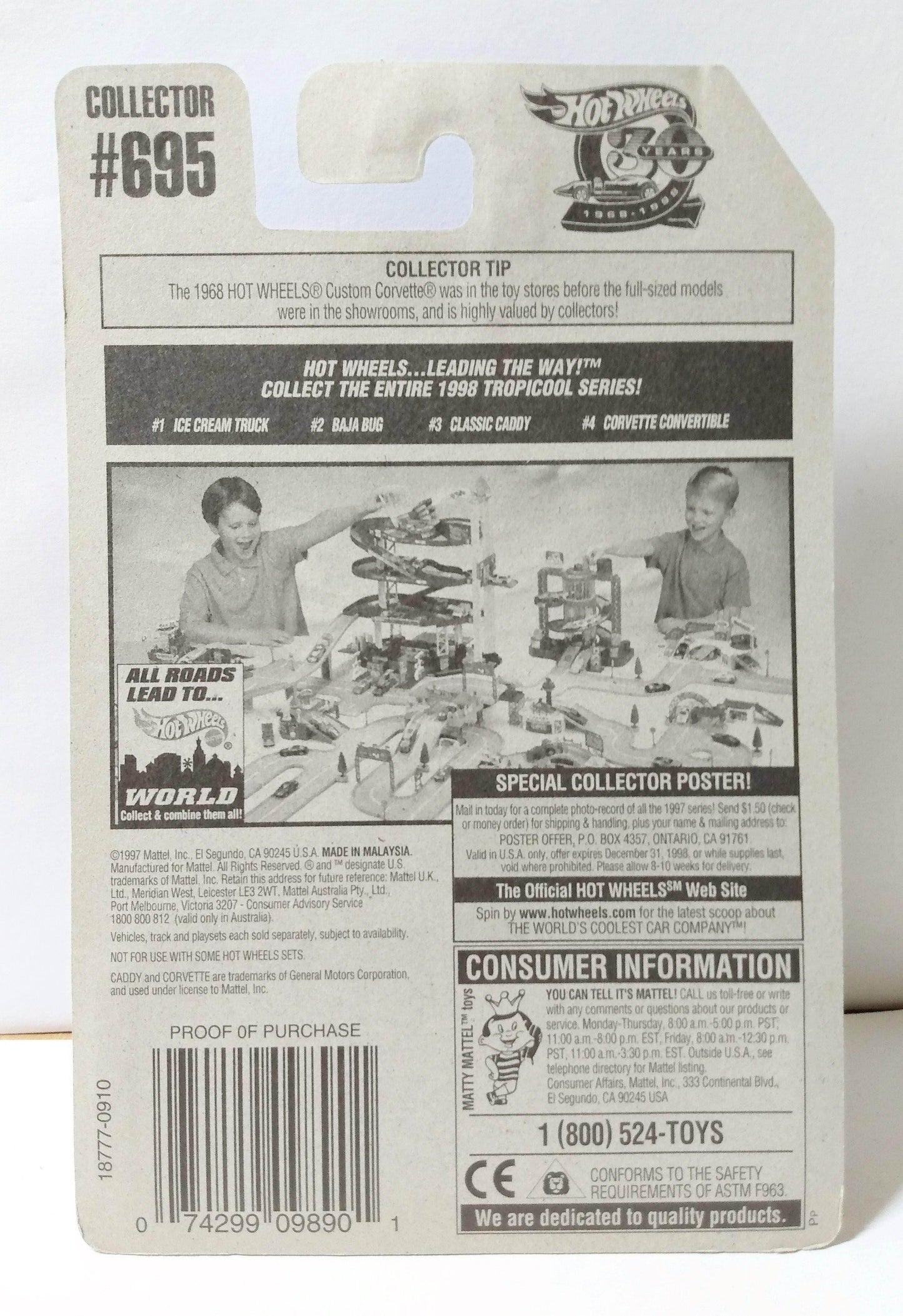 Hot Wheels Tropicool Collector #695 '35 Classic Caddy Cadillac 1998 - TulipStuff