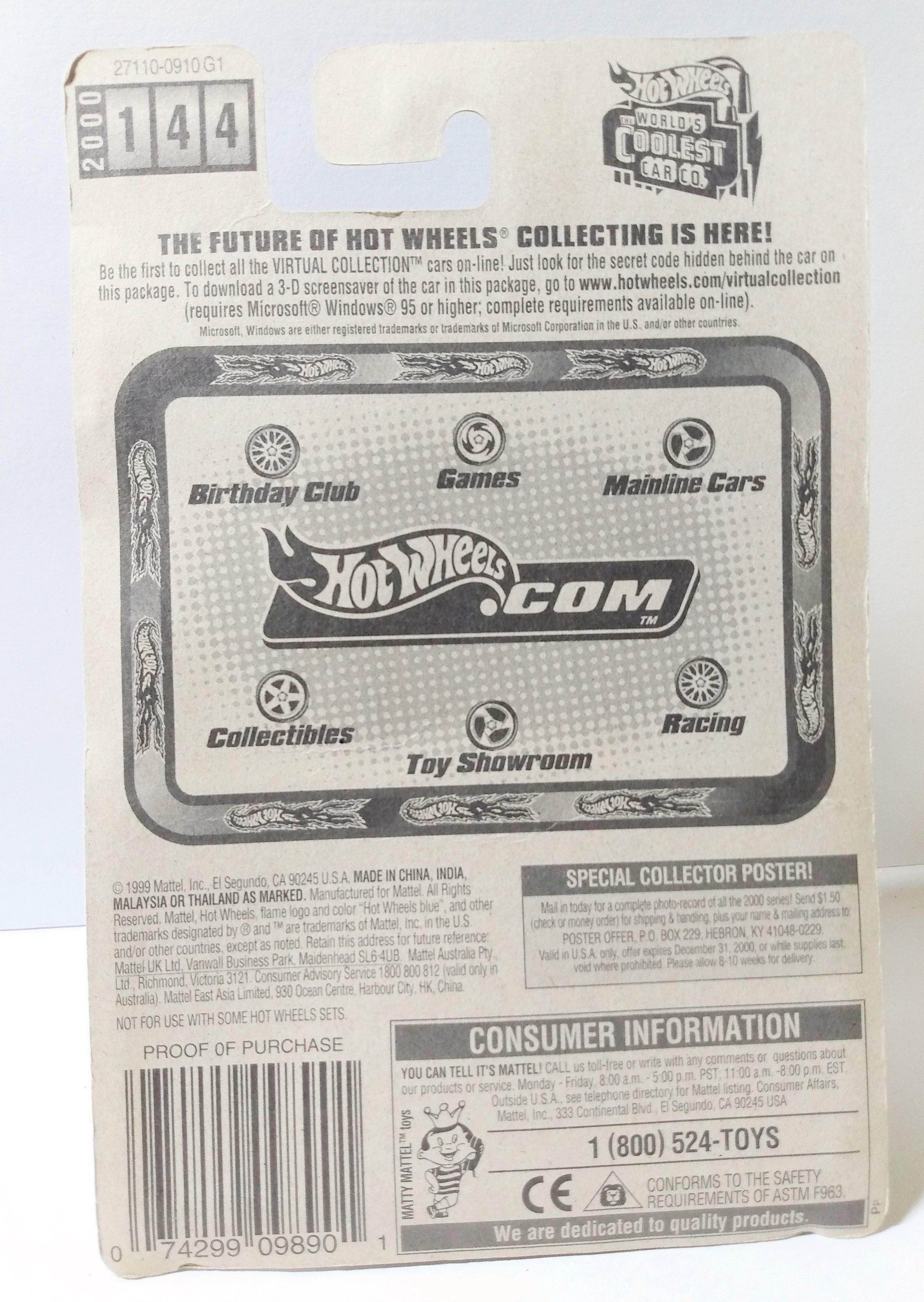 Hot Wheels Virtual Collection Ice Cream Truck 2000 Collector #144 - TulipStuff