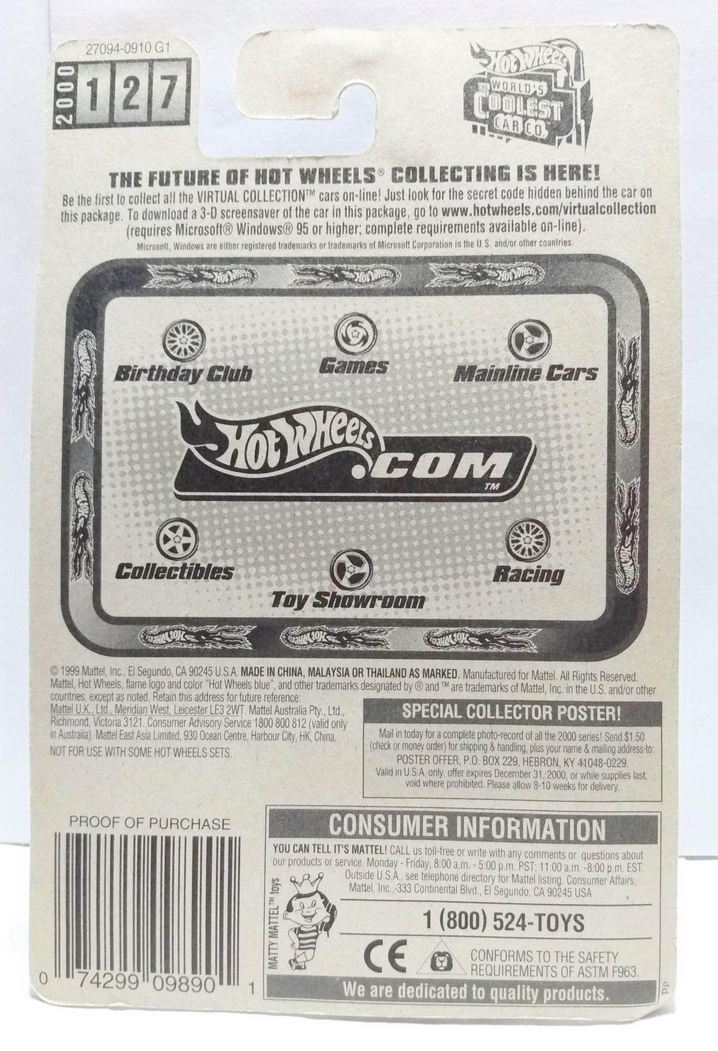 Hot Wheels Virtual Collection Track T 2000 Collector 127 - TulipStuff