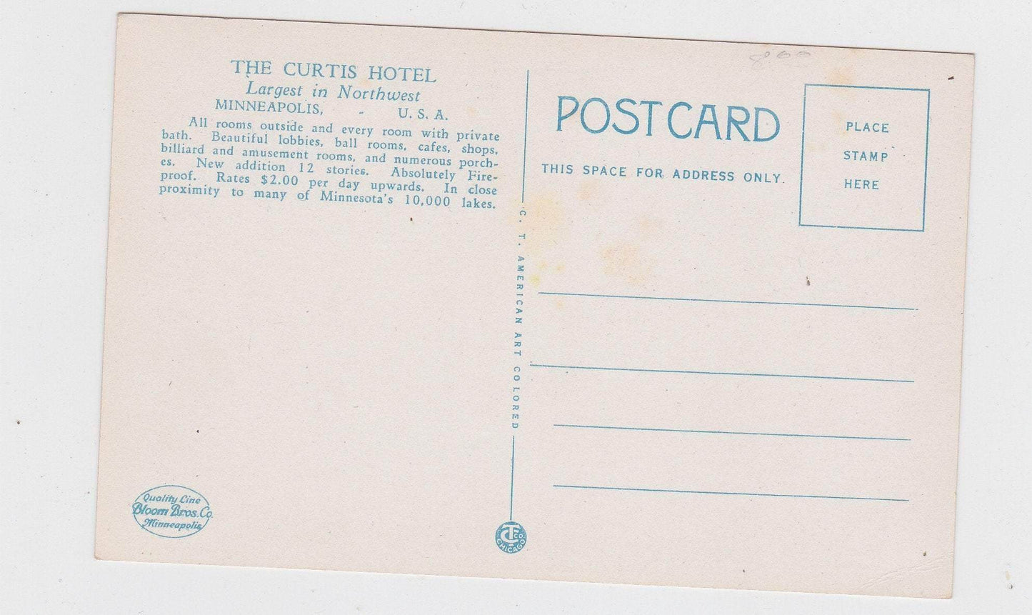 Curtis Hotel Minneapolis Minnesota Postcard 1930's Street Scene - TulipStuff