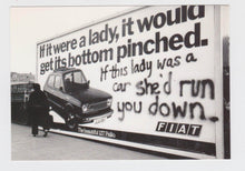 Load image into Gallery viewer, Fiat 127 Palio If It Were A Lady Billboard Postcard 1970's - TulipStuff