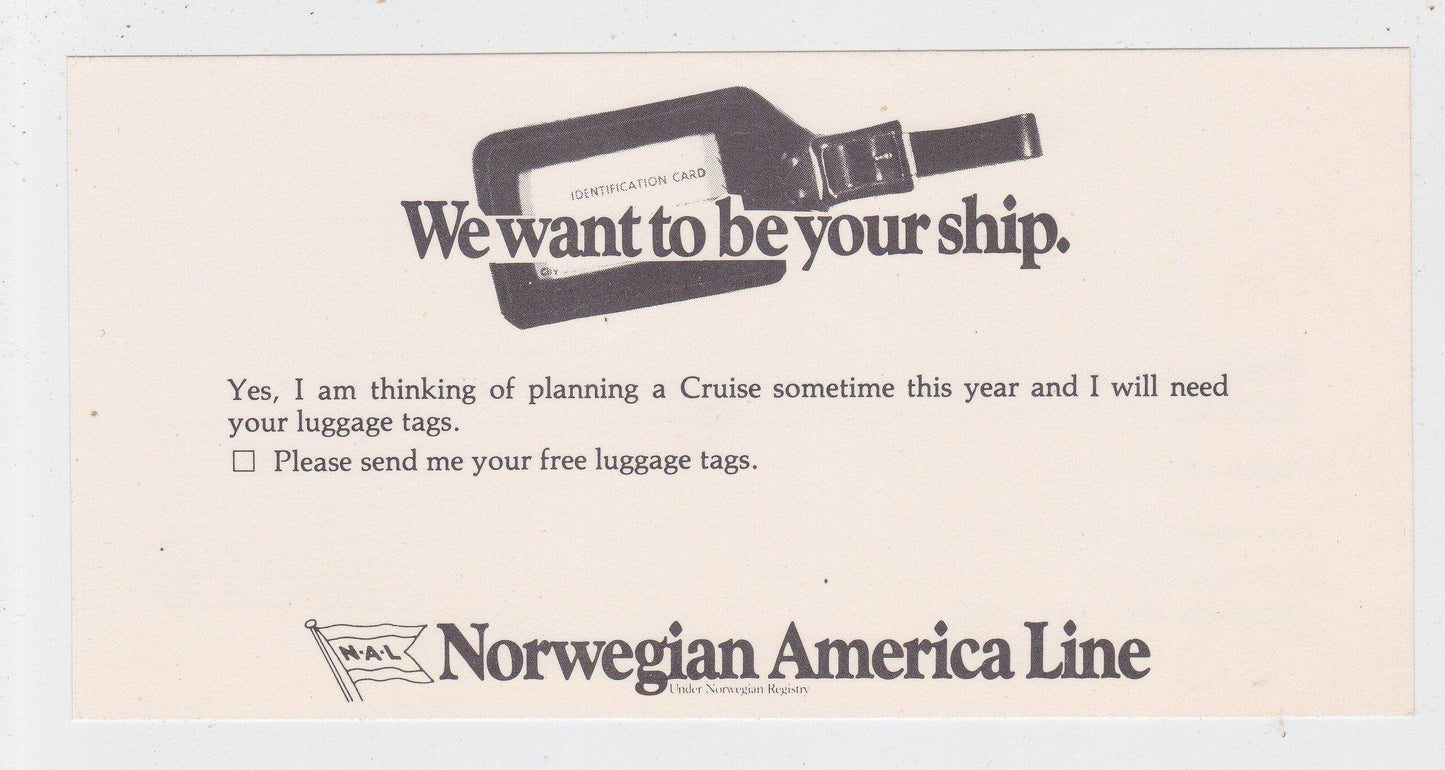 Norwegian America Line Cruise Ship M.S. Sagafjord European Cruises 1978 Brochure - TulipStuff