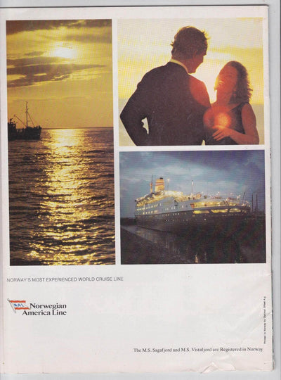 Norwegian America Line Cruise Ship M.S. Sagafjord European Cruises 1978 Brochure - TulipStuff