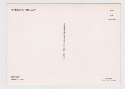 Shrine Club Mustangs It's Great On Gas Postcard 1980's - TulipStuff