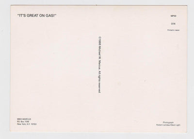 Shrine Club Mustangs It's Great On Gas Postcard 1980's - TulipStuff