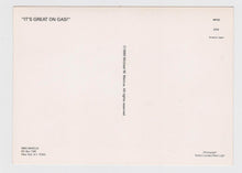 Load image into Gallery viewer, Shrine Club Mustangs It's Great On Gas Postcard 1980's - TulipStuff