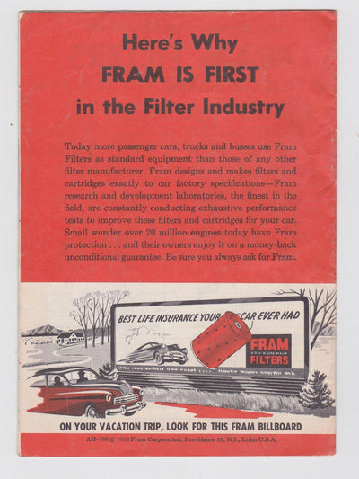 Vacationland America Southern California Tour 1953 John Cameron Swayze Fram Filters - TulipStuff