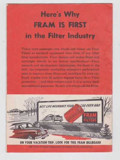 Vacationland America Southern California Tour 1953 John Cameron Swayze Fram Filters - TulipStuff