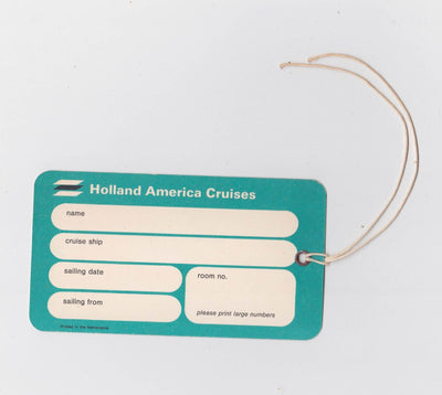 Holland America Cruises 1973 Centennial Luggage Tag - TulipStuff