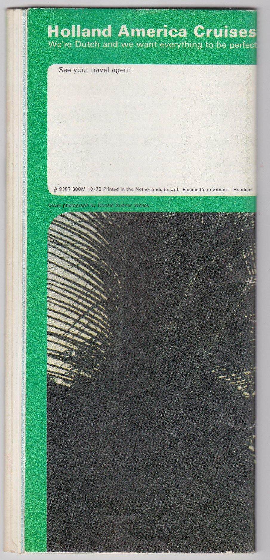 Holland America ss Nieuw Amsterdam 1972-73 West Indies Cruises Brochure - TulipStuff