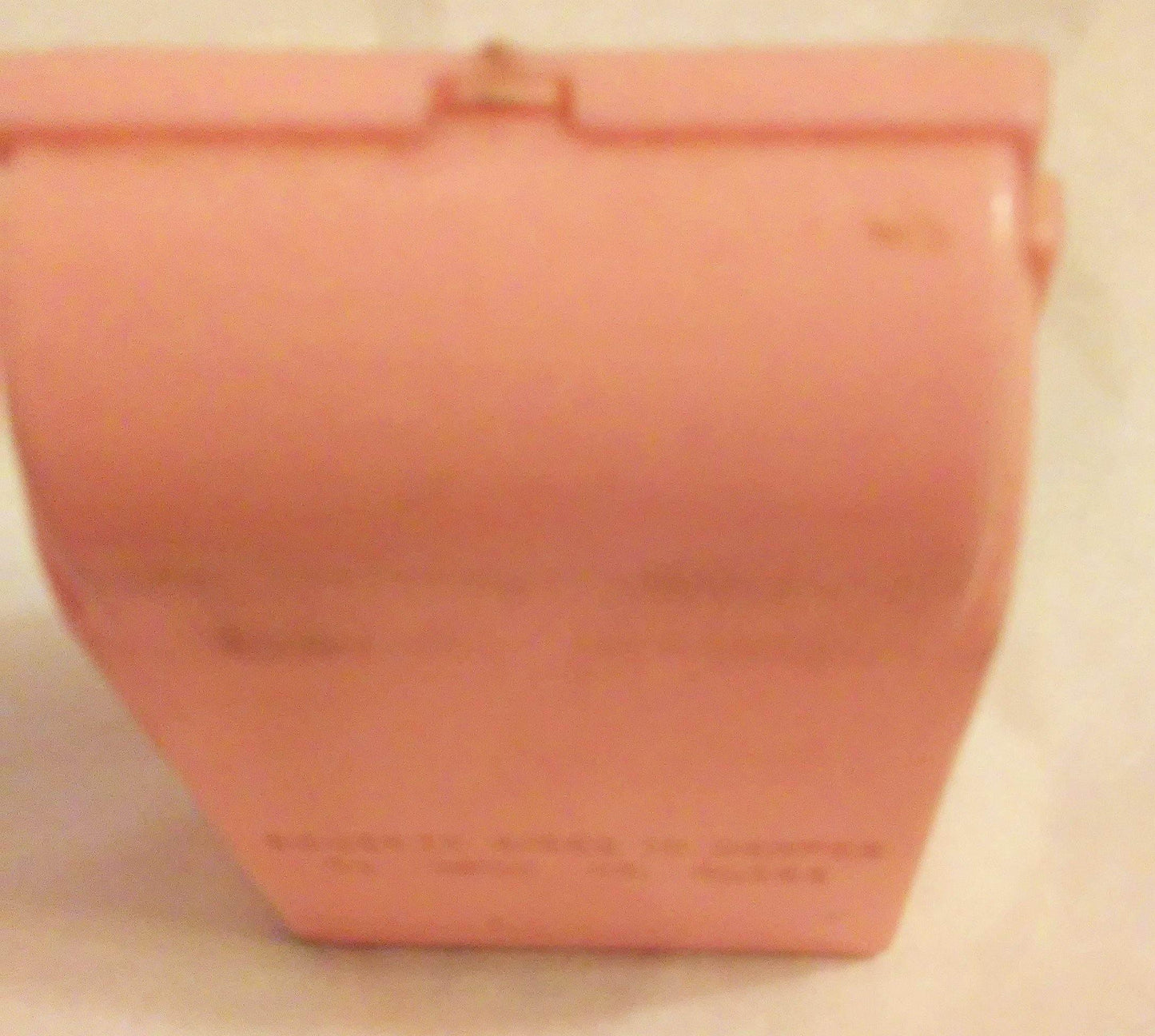 First Federal Savings of Detroit Vintage 1950's Pink Child's Bank - TulipStuff