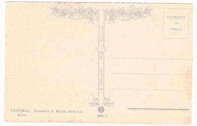 Venezia Piazzetta S Marco Dalla Laguna Venice Italy 1920's Vintage Postcard - TulipStuff