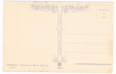 Venezia Piazzetta S Marco Dalla Laguna Venice Italy 1920's Vintage Postcard - TulipStuff