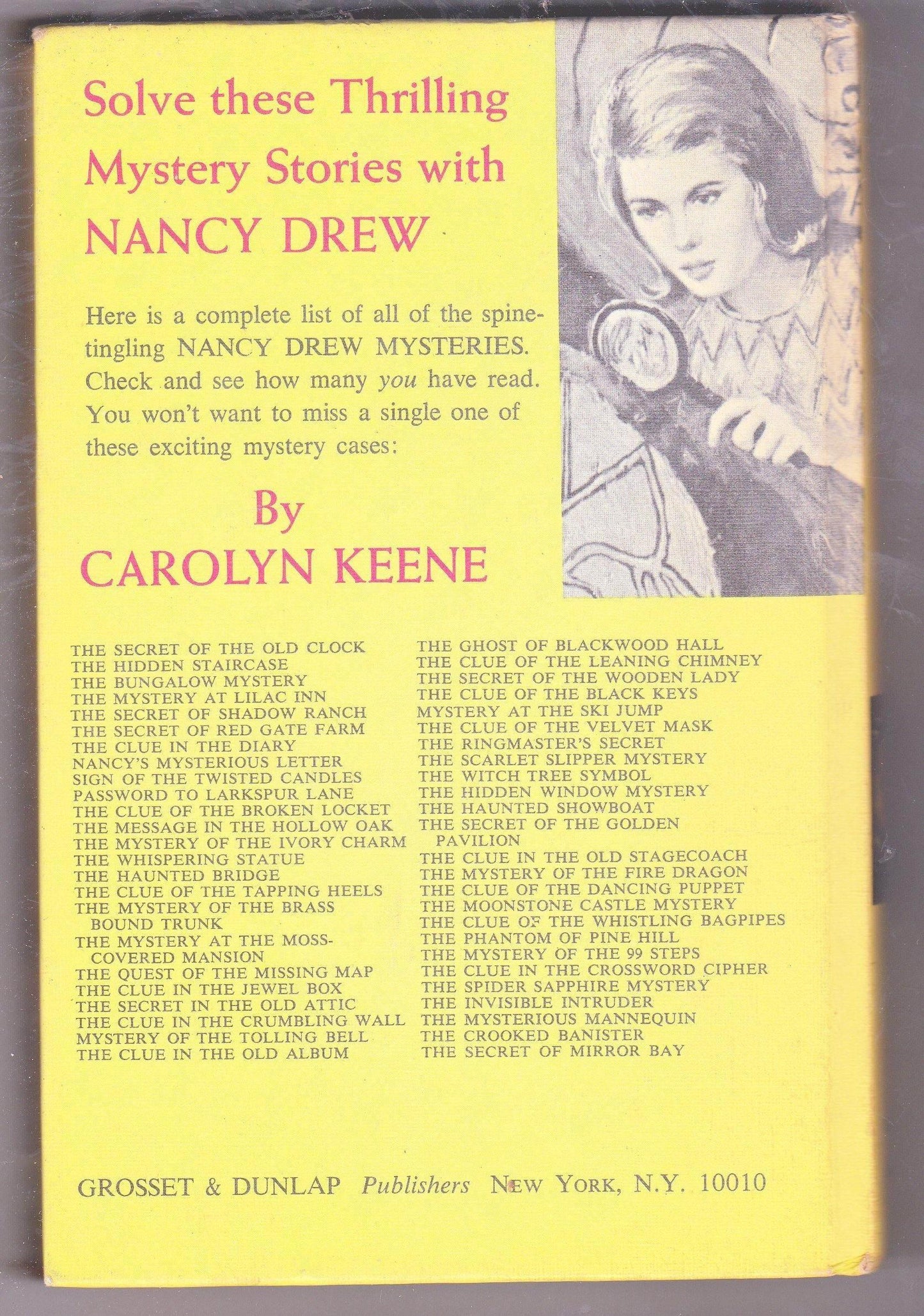 Nancy Drew Mystery Stories The Clue of the Velvet Mask Carolyn Keene Hardcover Book 1969 - TulipStuff