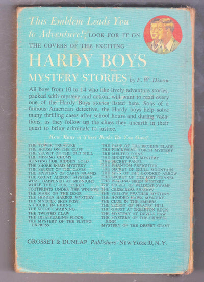 The Hardy Boys Mystery Stories #16 A Figure In Hiding Franklin W Dixon 1960's Hardcover - TulipStuff