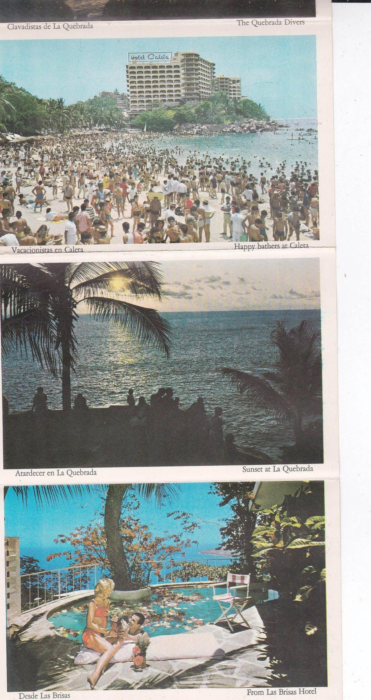 Acapulco Tierra Amiga 16 View Souvenir Postcard Folder Mexico 1960's - TulipStuff
